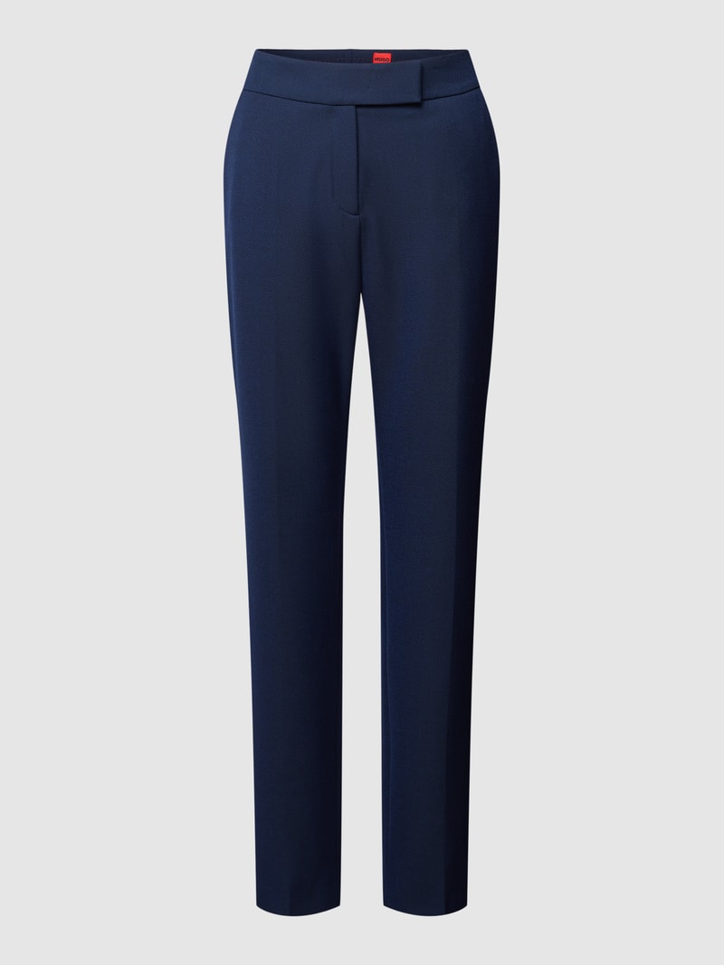 Stoffhose mit Strukturmuster Modell 'Hilesa' in marineblau