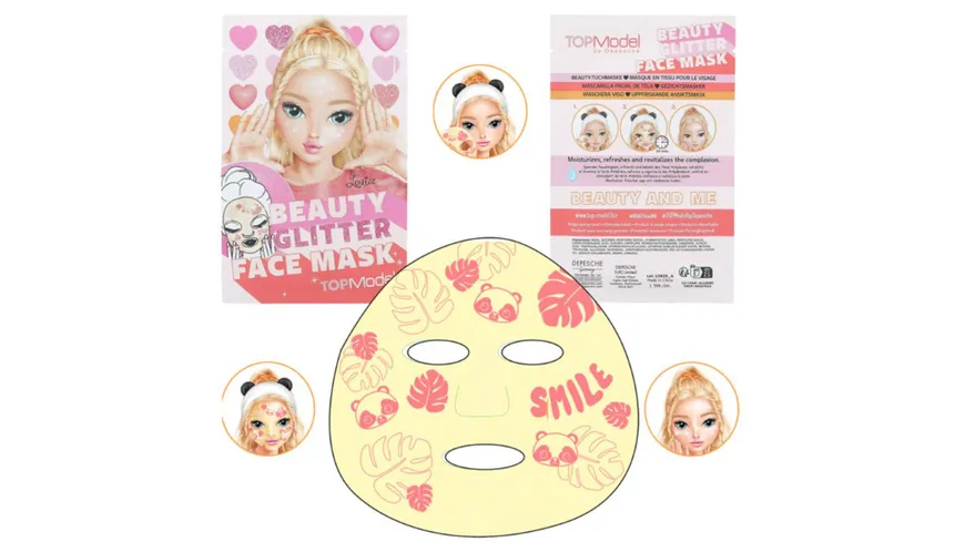 TOPModel Tuchmaske Glitzer BEAUTY and ME sortiert