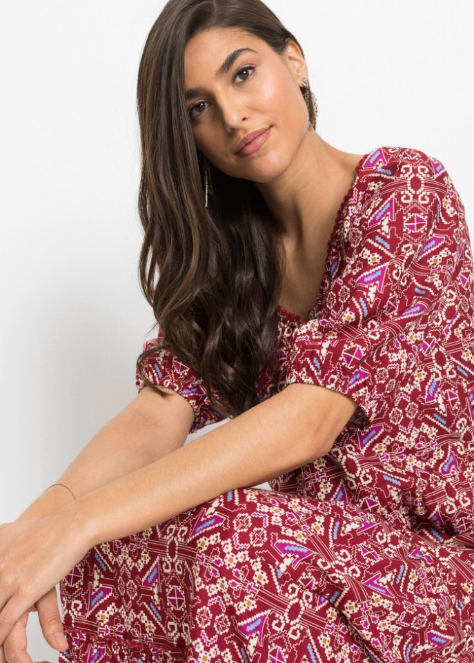 Bedrucktes Maxikleid aus nachhaltiger Viskose