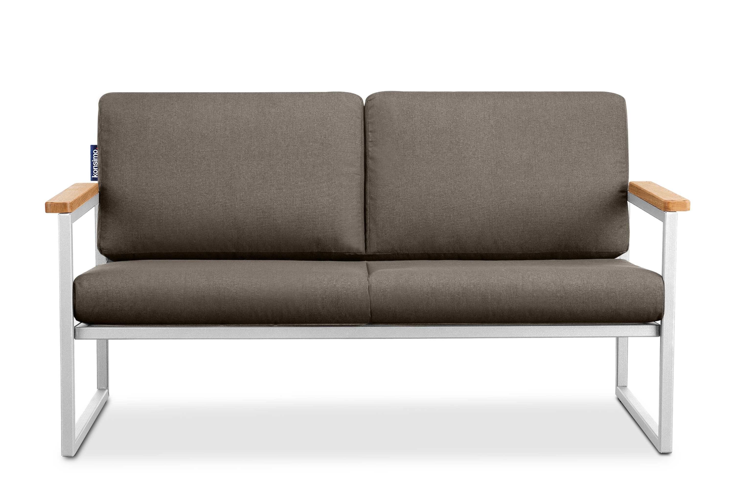 Konsimo Loungesofa TRIBO Gartensofa 2, abnehmbare Bezüge, wasser- und schmutzabweisende, pflegeleicht