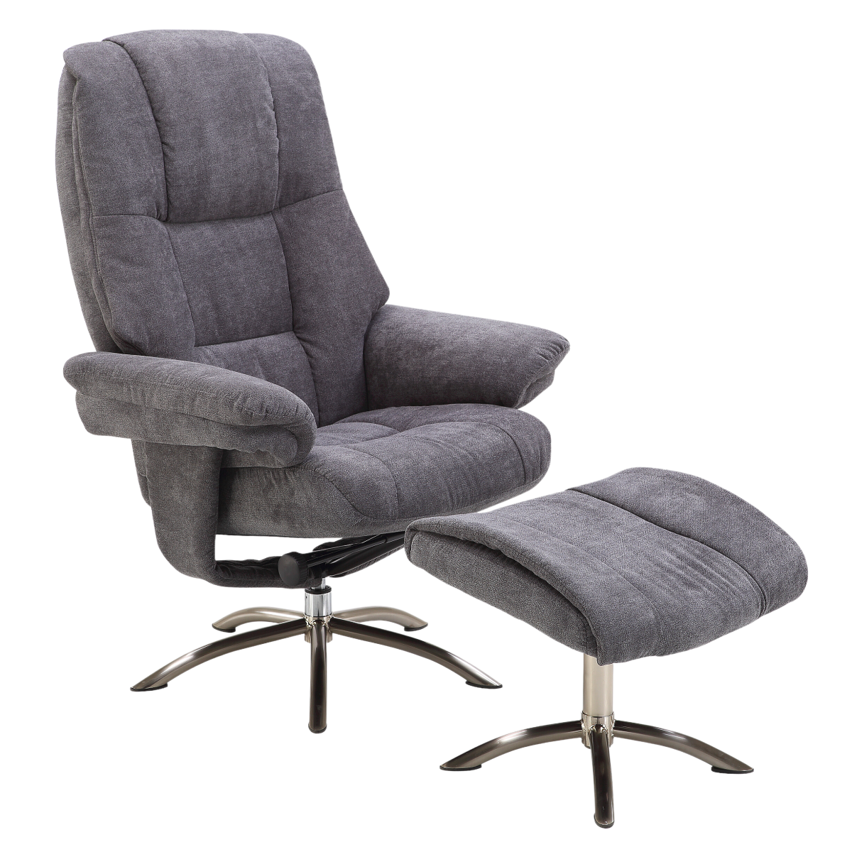 FEMO Relaxsessel 440 mit Hocker Grau