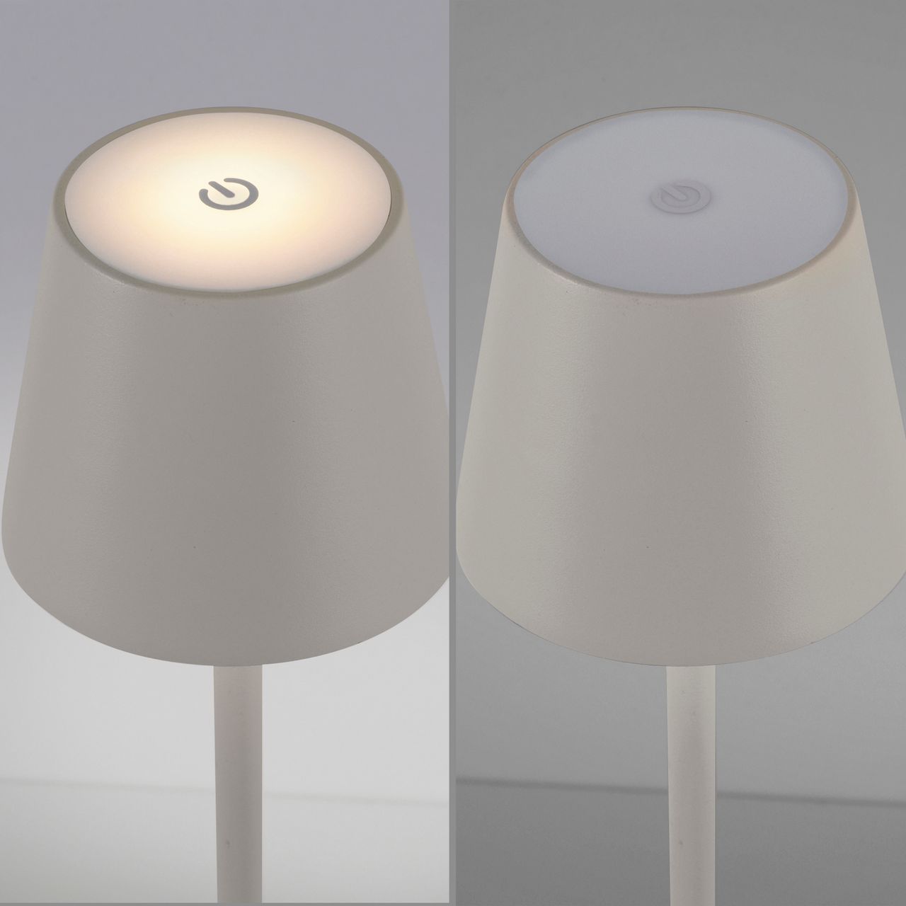 JUST LIGHT Akku-Stehleuchte EURIA, 1x LED-Board/2,50Watt/3000Kelvin, IP54, Greige