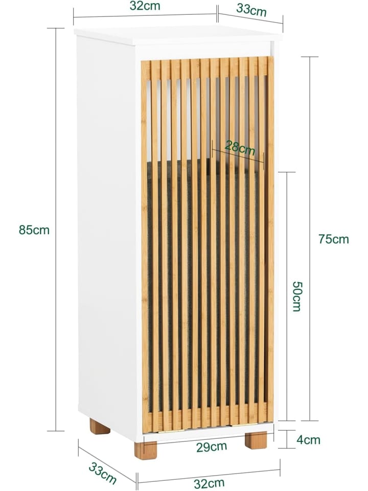 SoBuy Wäscheschrank in Weiß - (B)32 x (H)85 x (T)33cm günstig kaufen onesize