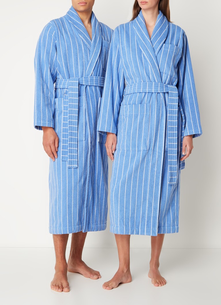 Halat de baie unisex din bumbac organic cu dungi TEKLA
