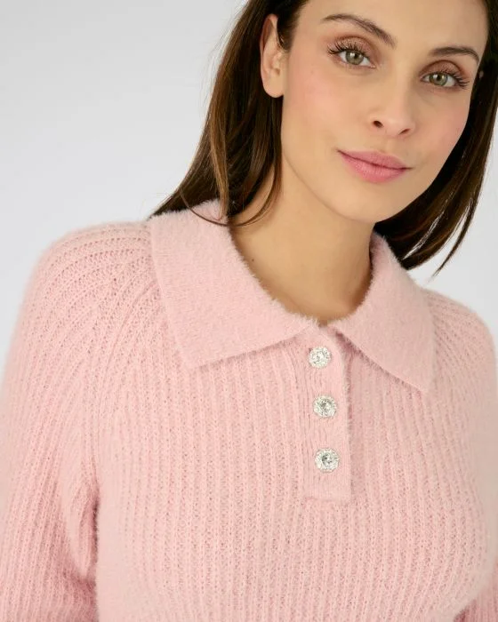 Pull en maille poilue