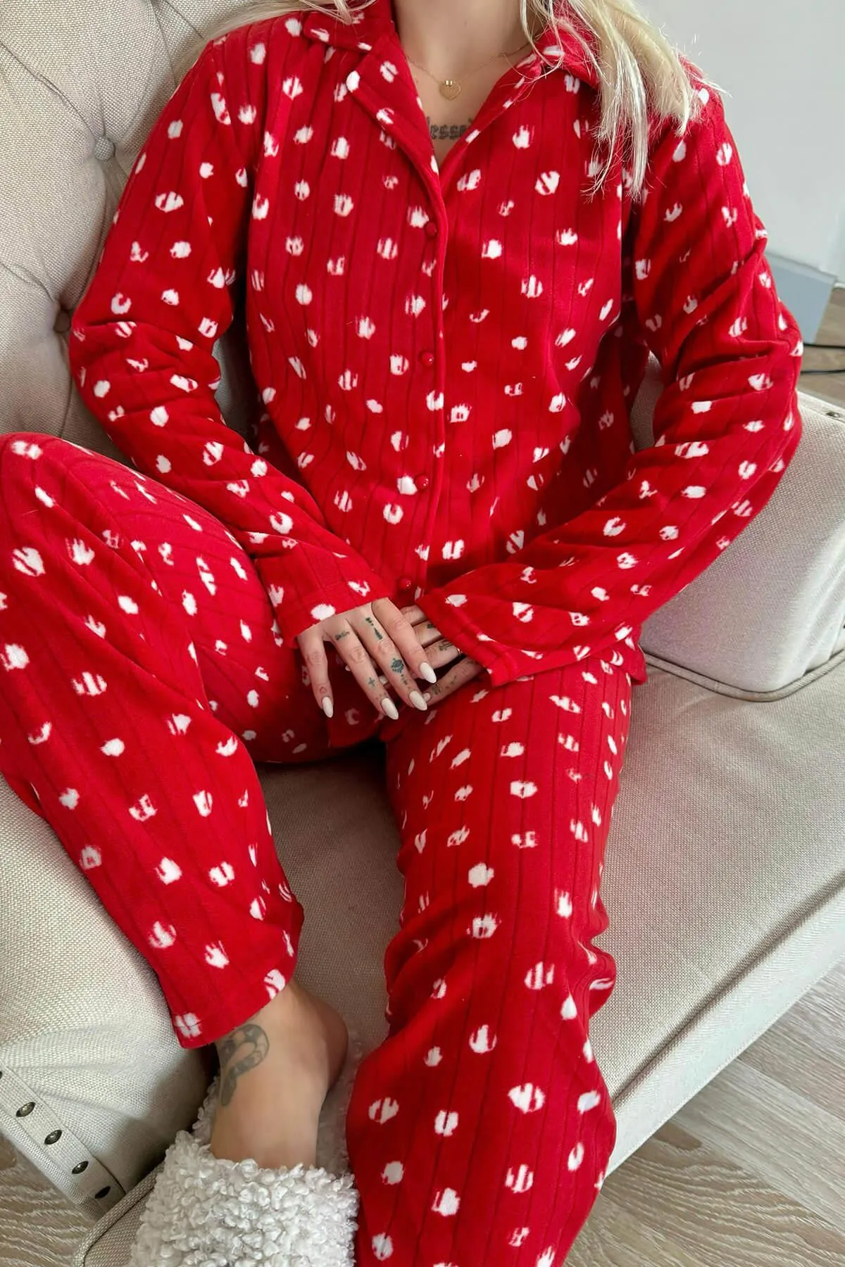Pijamaevi  Pyjama set - Rot - Print