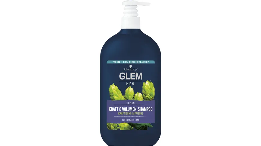 Schwarzkopf GLEM vital Shampoo Men Hopfen Kraft & Volumen 750 ml