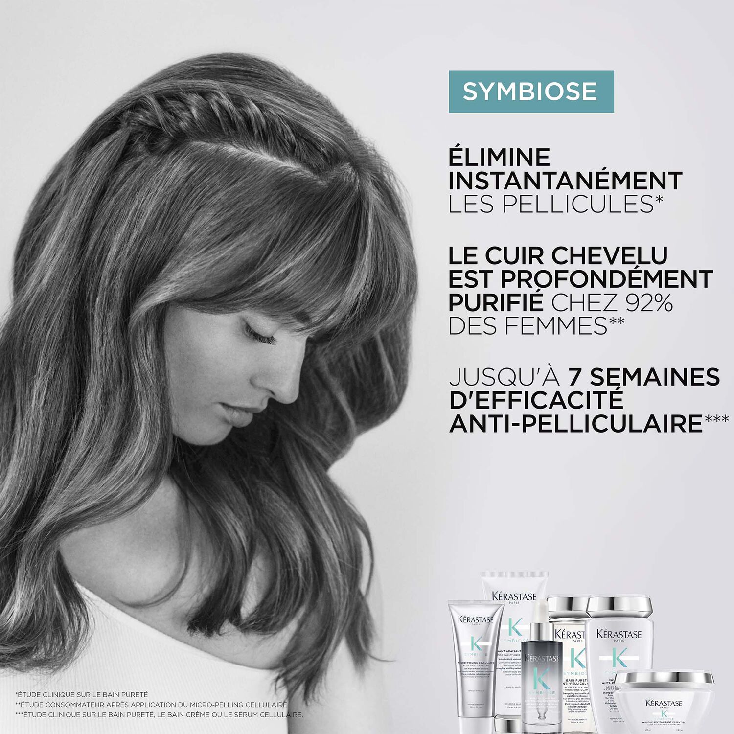 Kérastase Symbiose Bain Pureté Anti-Pelliculaire 500ml Shampoing Anti-Pelliculaire pour cuirs chevelus gras grand format
