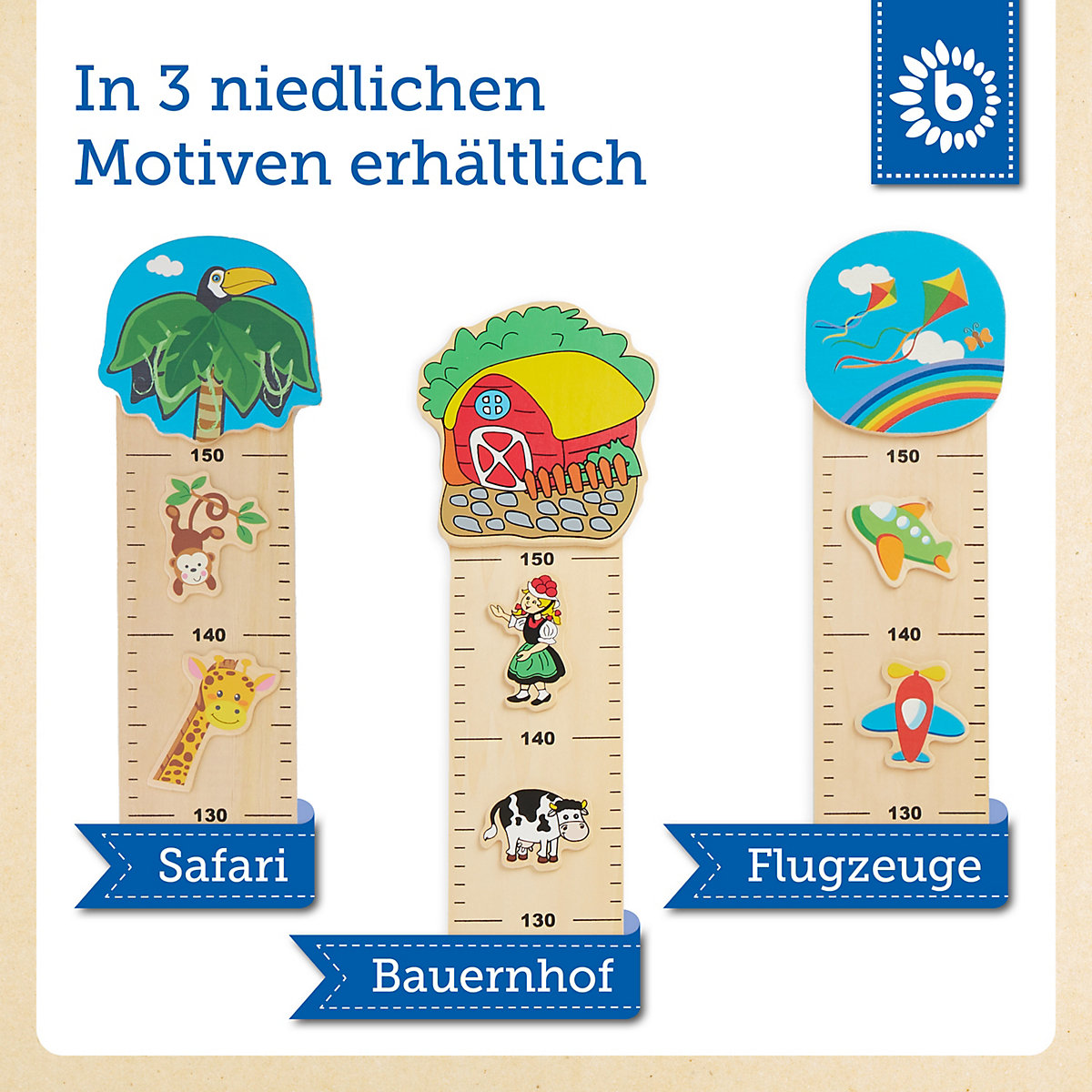 Kinder Messlatte aus Holz mit Verkehr Motiv Fahrzeuge Kinderzimmer Deko aus Holz Messlatten