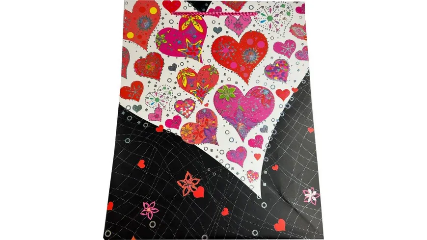 BOCK Geschenktüte gross Herzen 33x26x13,5 sortiert