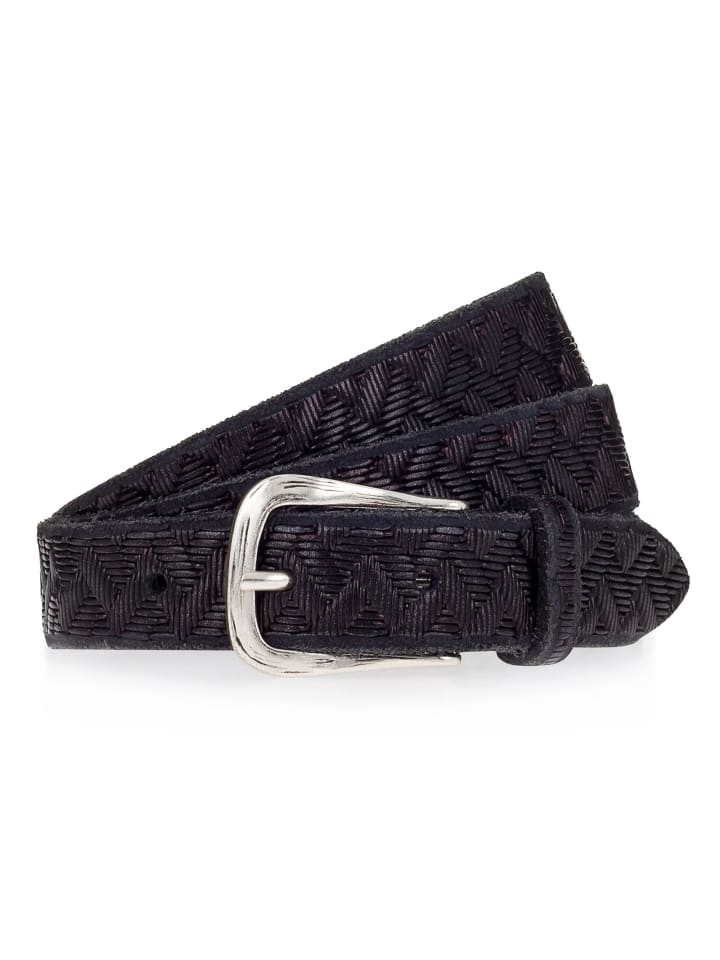 b.belt Gürtel Leder in schwarz günstig kaufen