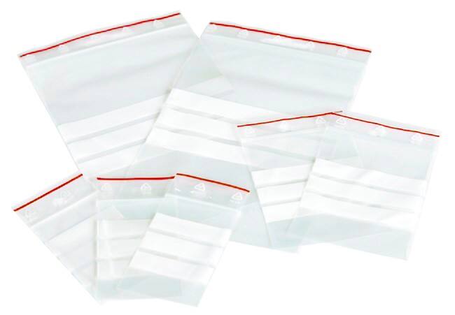 Wiederverschlussbeutel Beschriftungsstreifen Transparent 15 x 25 cm 100 Stück