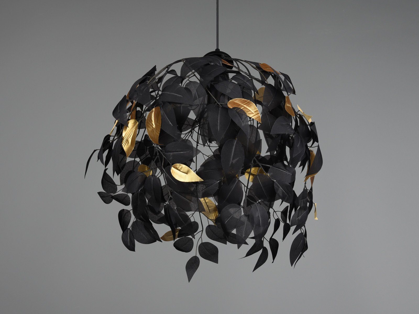 meineWunschleuchte LED Pendelleuchte, Dimmfunktion, LED wechselbar, Warmweiß, Ausgefallene Designer-lampen hängend für über-n Esstisch Schwarz Ø38cm