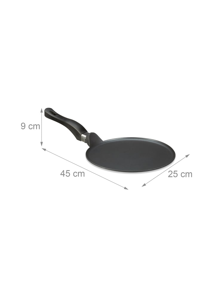 relaxdays Crêpepfanne in Schwarz günstig kaufen onesize