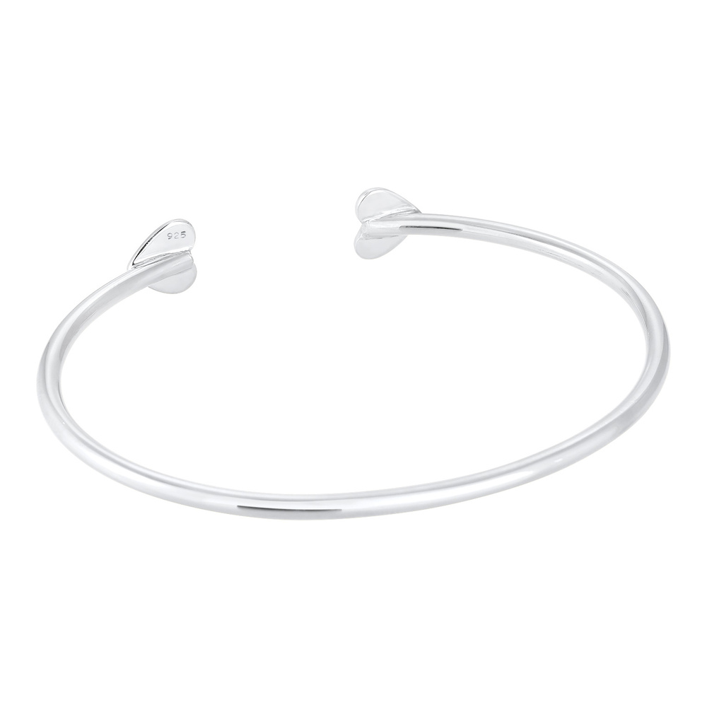 Elli PREMIUM Elli PREMIUM Bracelet Bangle Ouvert Coeur Symbole Basic Minimal Bracelet Femme -  Bracelet