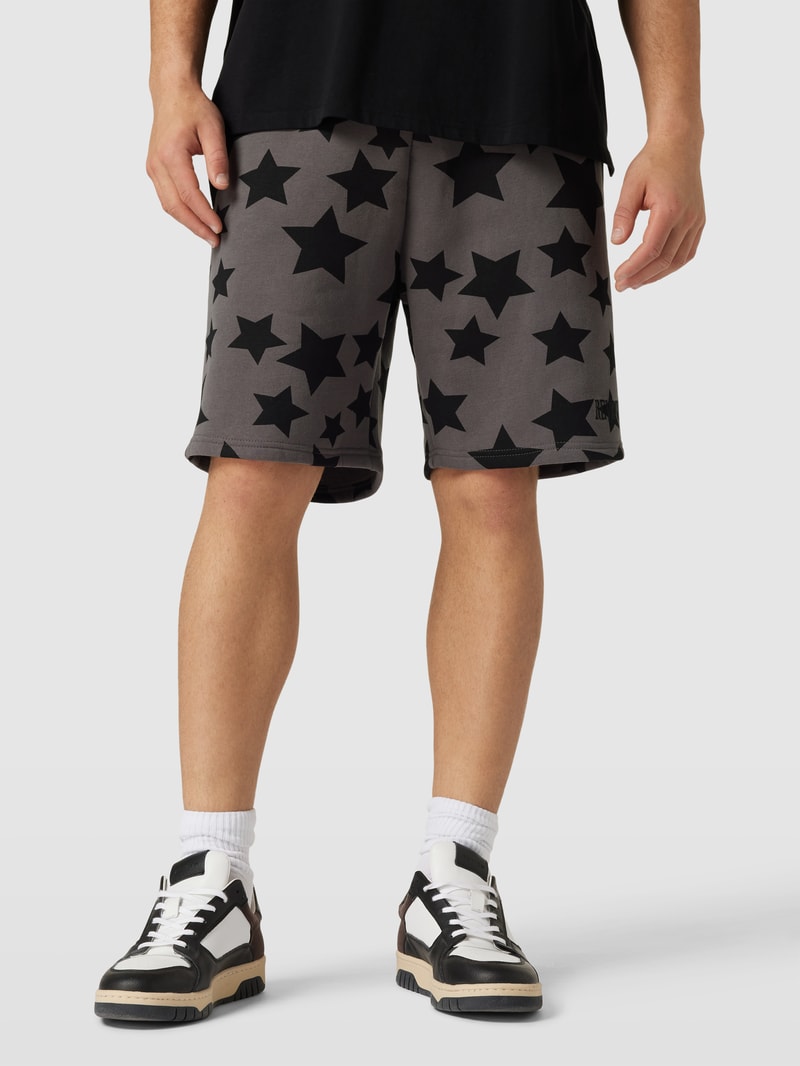 Sweatshorts mit elastischem Bund in dunkelgrau