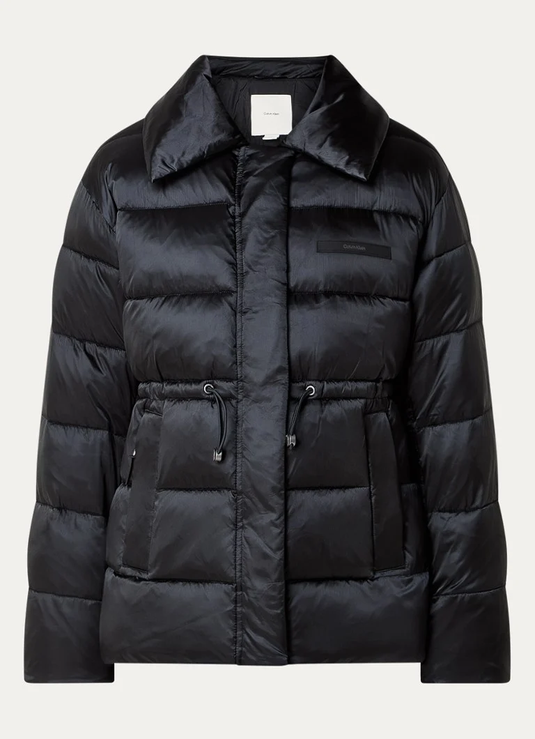 Calvin Klein satin puffer jacket with zip pockets