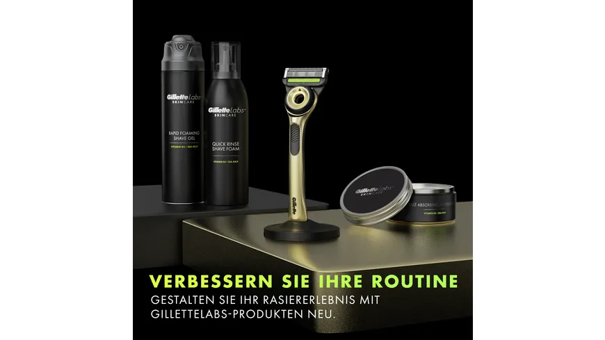 Gillette Labs Champion Gold Edition Rasierer mit Reinigungs-Element