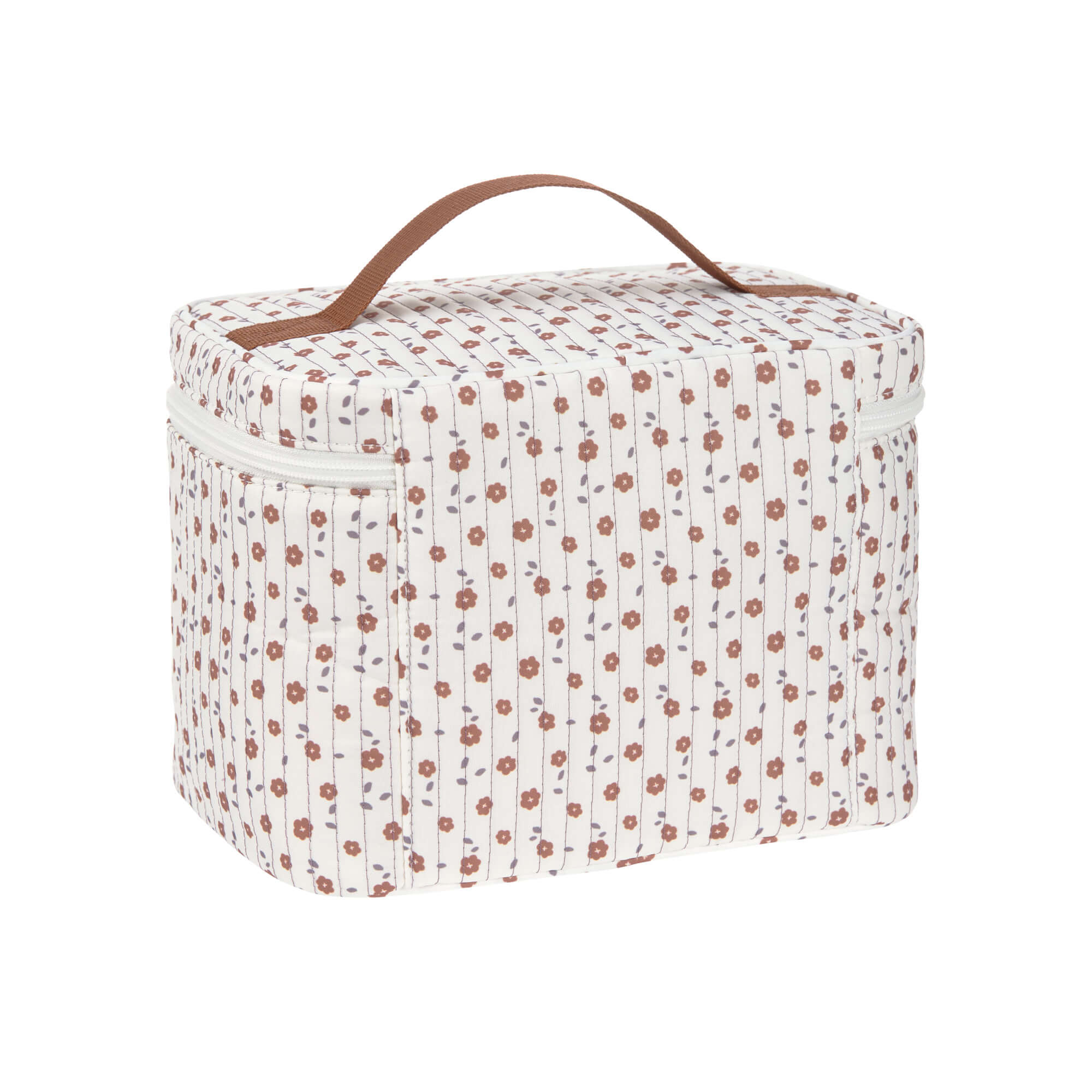 Wickeltisch Organizer - Nursery Caddy To Go, Flowers White