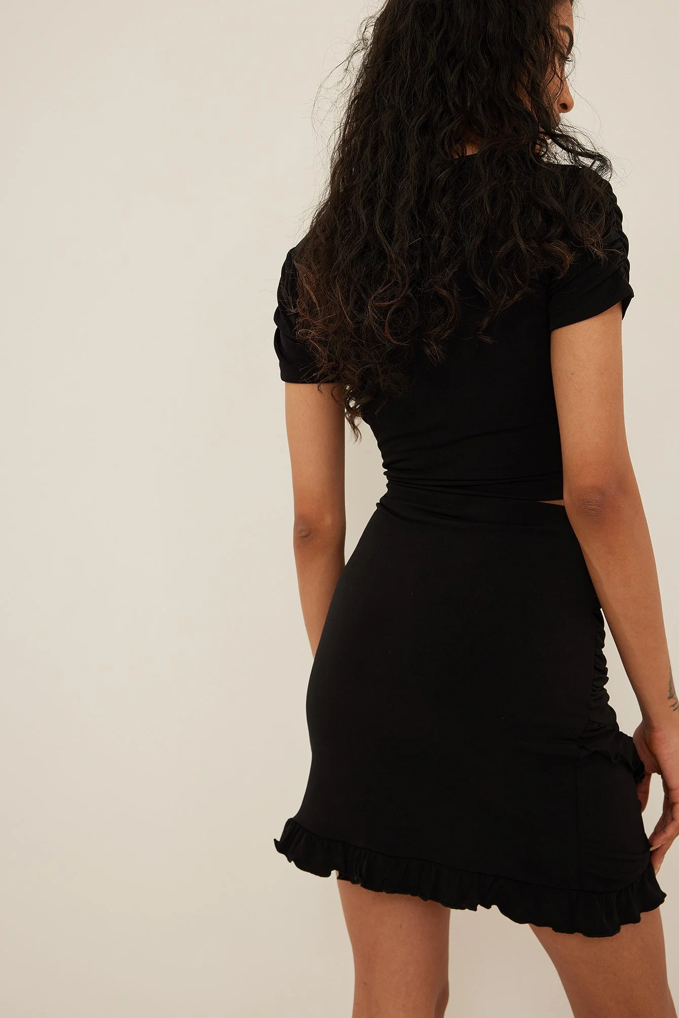 Wrap Detail Short Sleeve Top