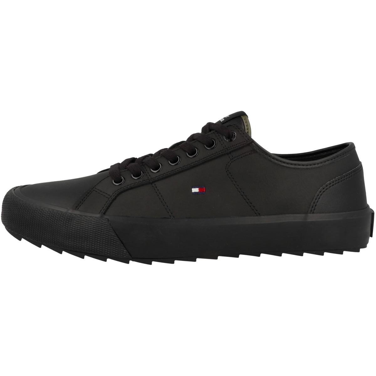 Tommy Hilfiger Core Vulcanized Cleated Leather Sneaker Low schwarz