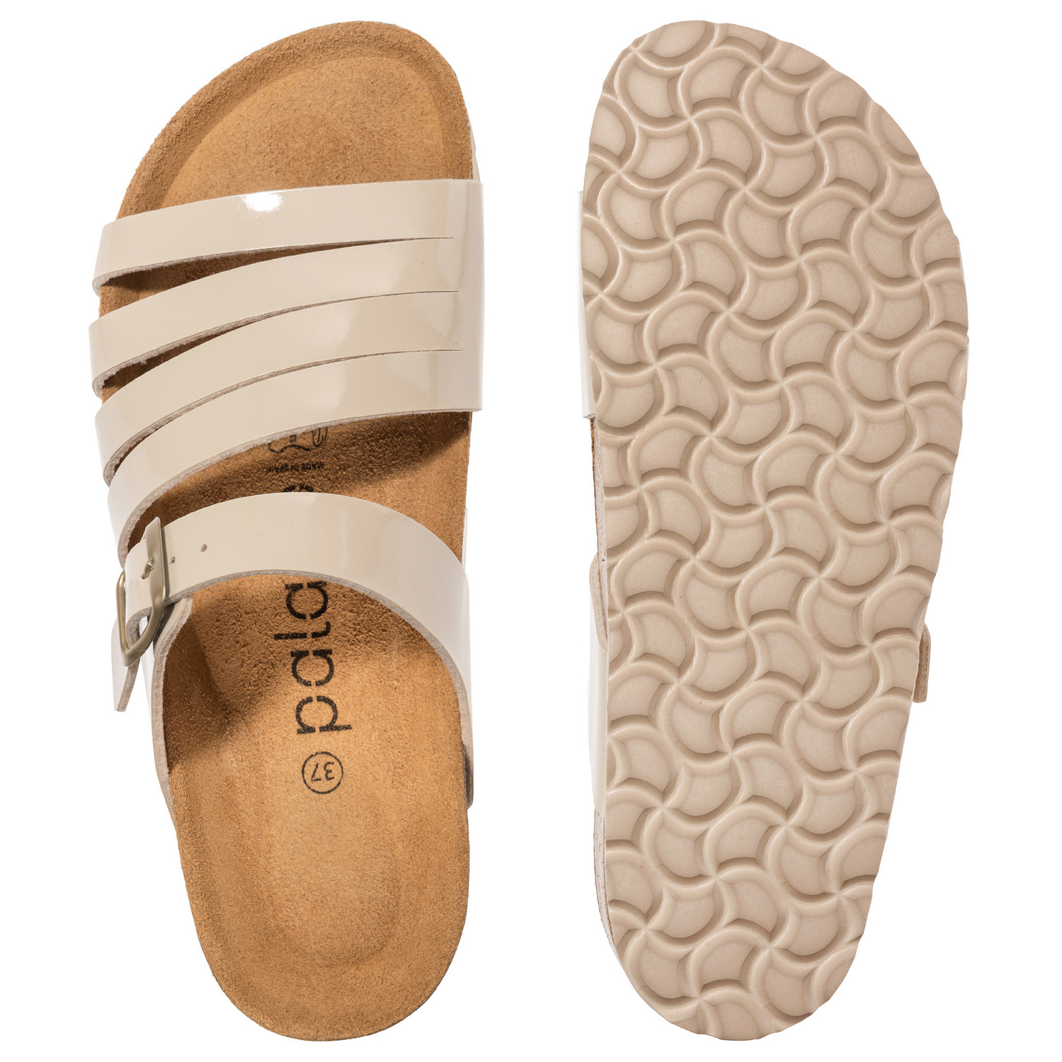 Palado Roma, Pantoletten, Damen, Lack Beige