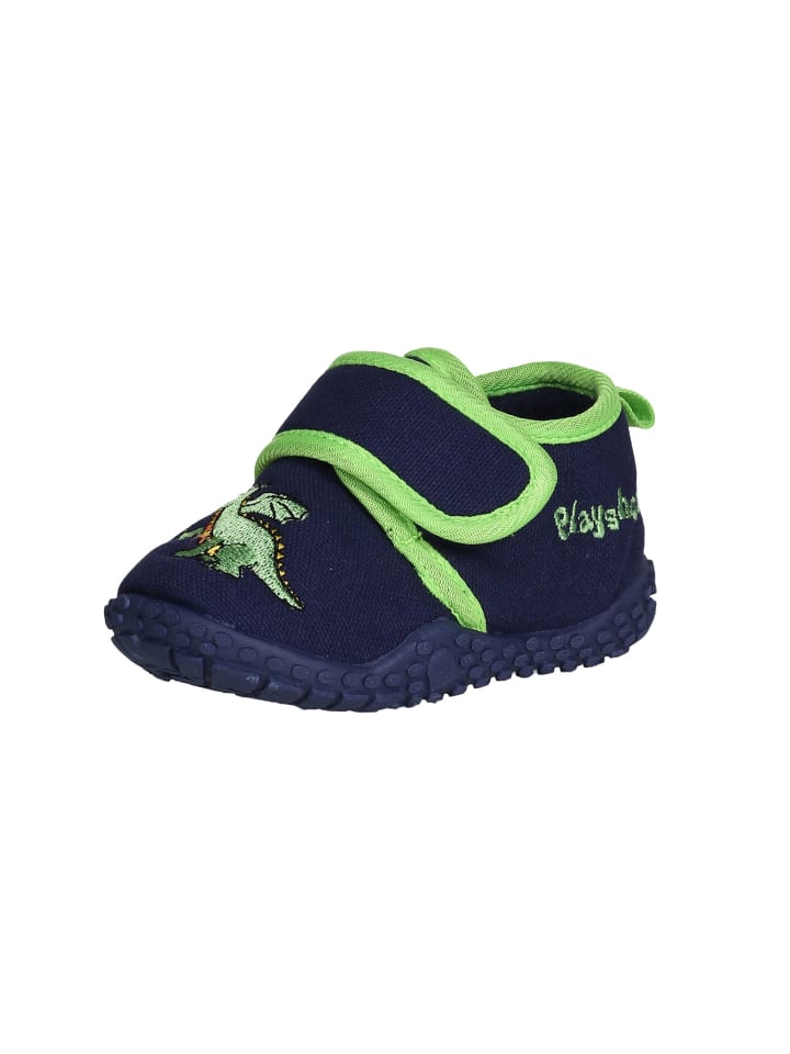 Playshoes Hausschuh Drache in Marine günstig kaufen