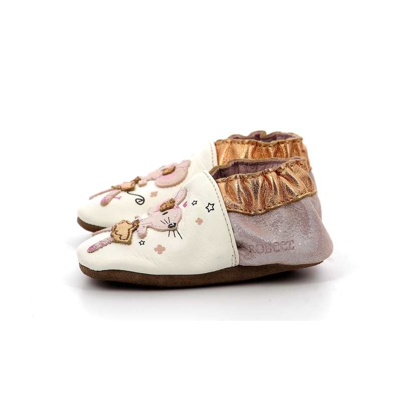 Chaussons cuir tannage vegetal Dancing Mouse