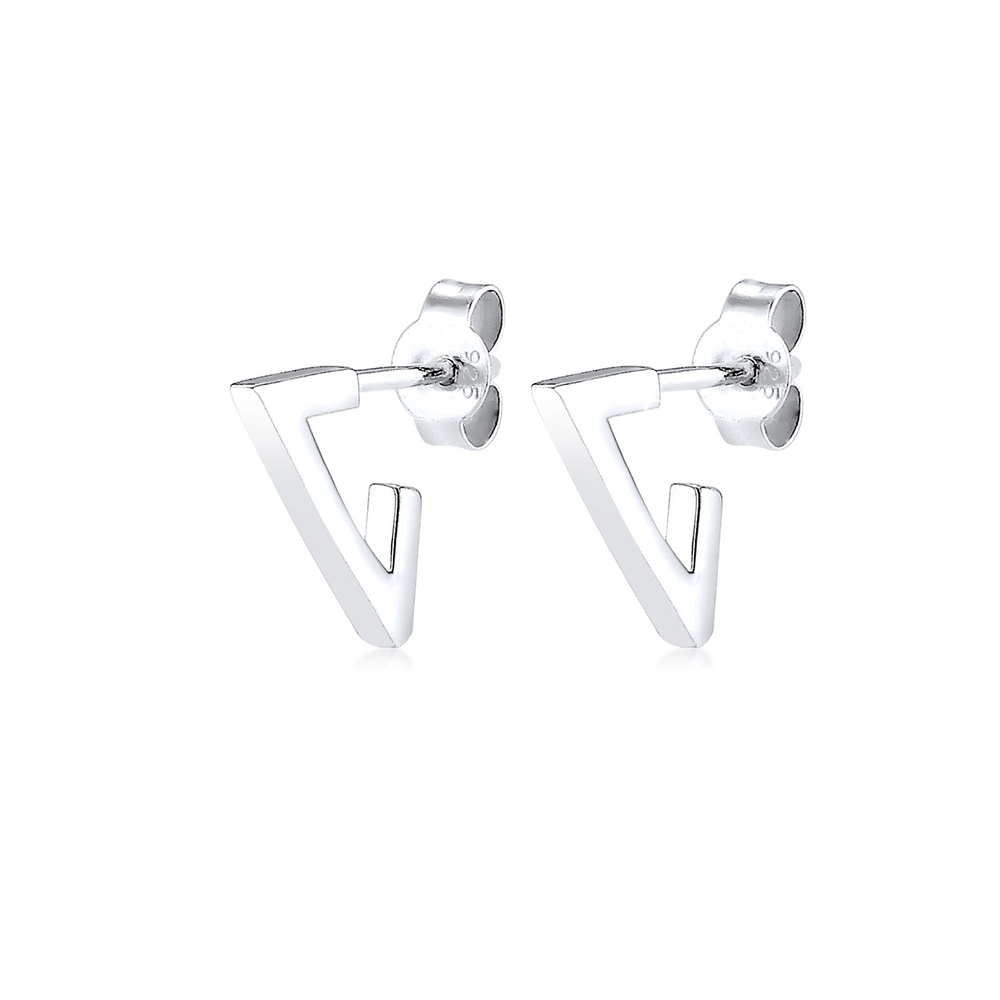 Elli Elli Boucles d'Oreilles Boucles doreilles basic geo créoles en forme de triangle  Boucles d'oreilles