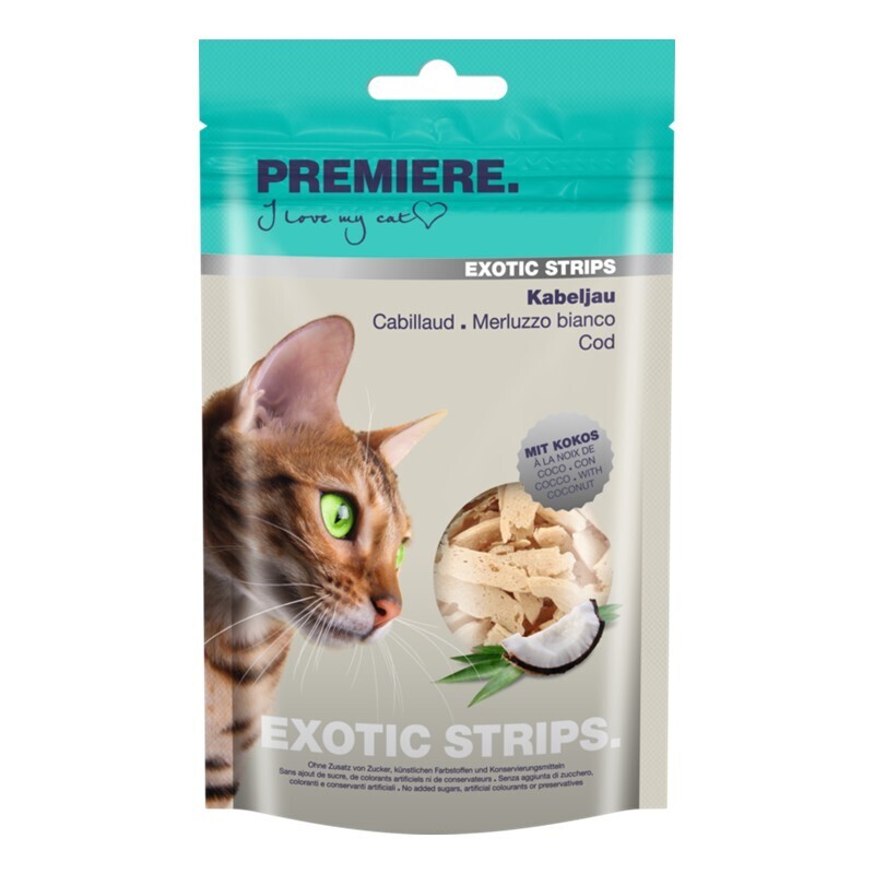 PREMIERE Snacks PREMIERE Exotic Strips mit Kokusnuss 12x50g Kabeljau
