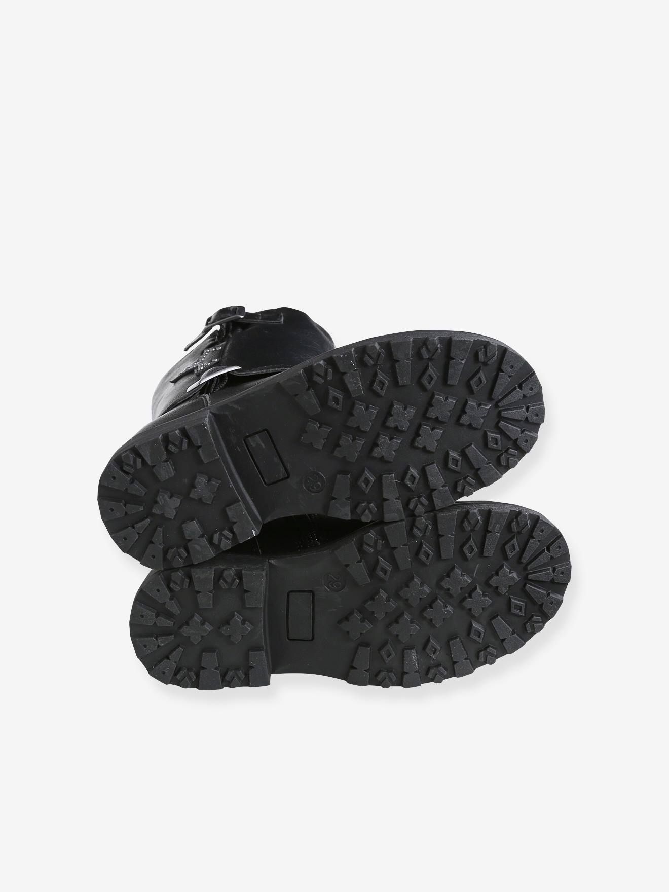 Bottes esprit motard fille noir
