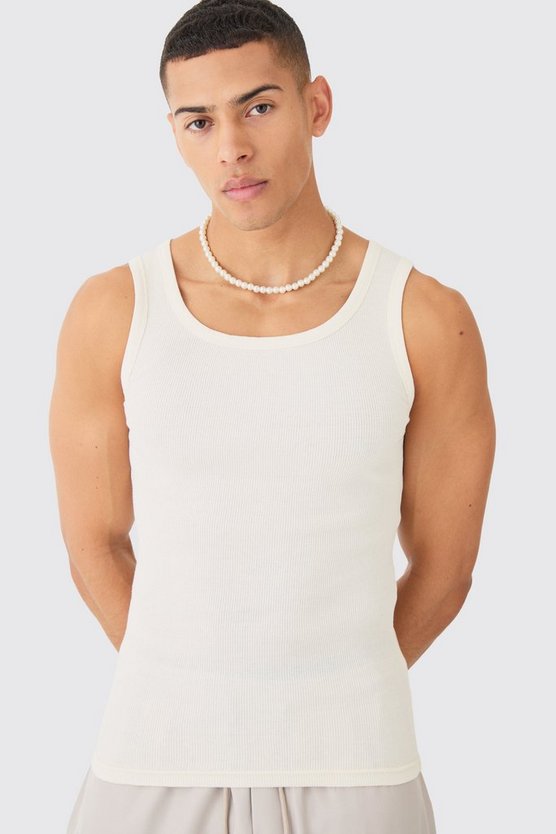 Geripptes Muscle-Fit Tanktop