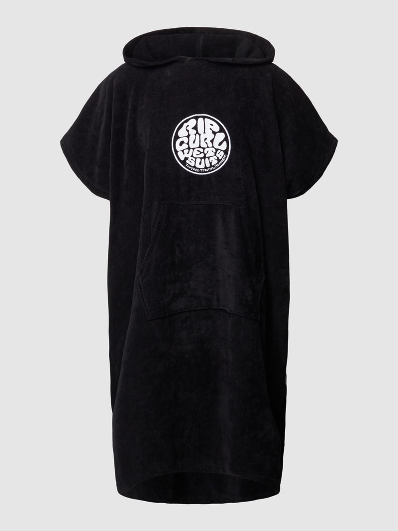 Handtuch mit Kapuze Modell 'ICONS' in schwarz
