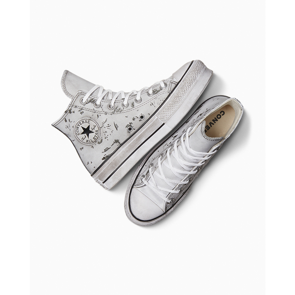 Converse Chuck Taylor All Star Lift Platform Laser Leather A08777C / weiss