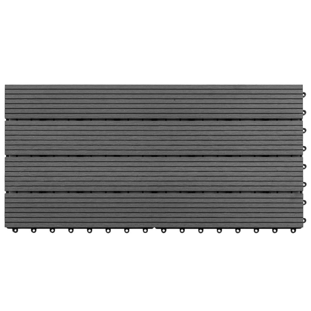 Teppichboden WPC-Fliesen 60×30 cm 6 Stk. 1m² Grau, vidaXL