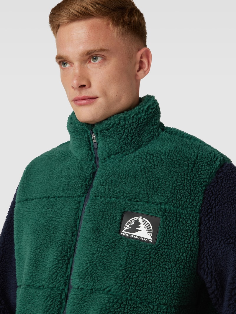 Jacke mit Teddyfell in dunkelblau