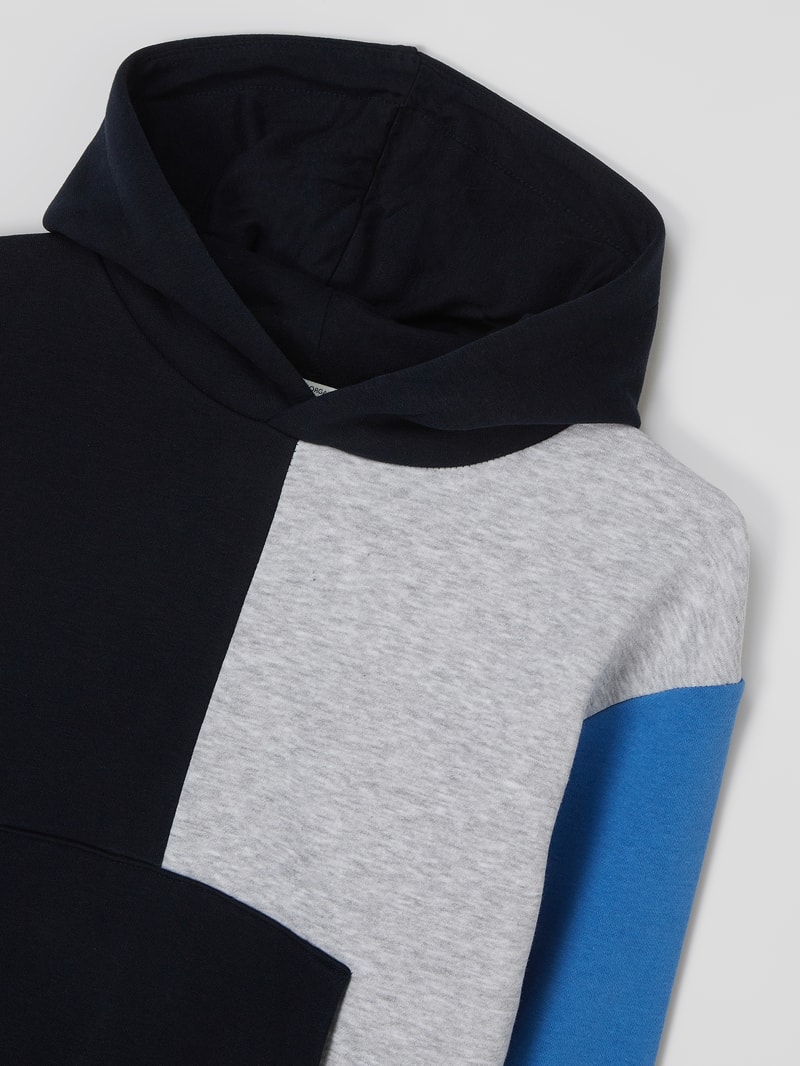 Hoodie im mehrfarbigen Design in marineblau