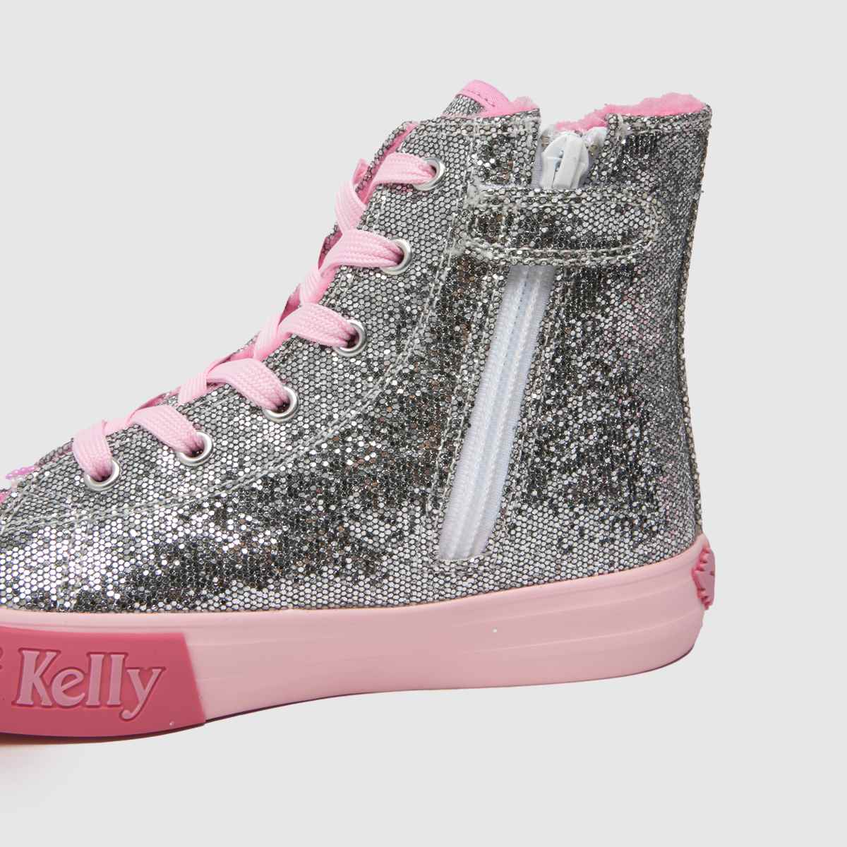 Lelli Kelly silverfärgade Dafne mid flickor juniorsneakers