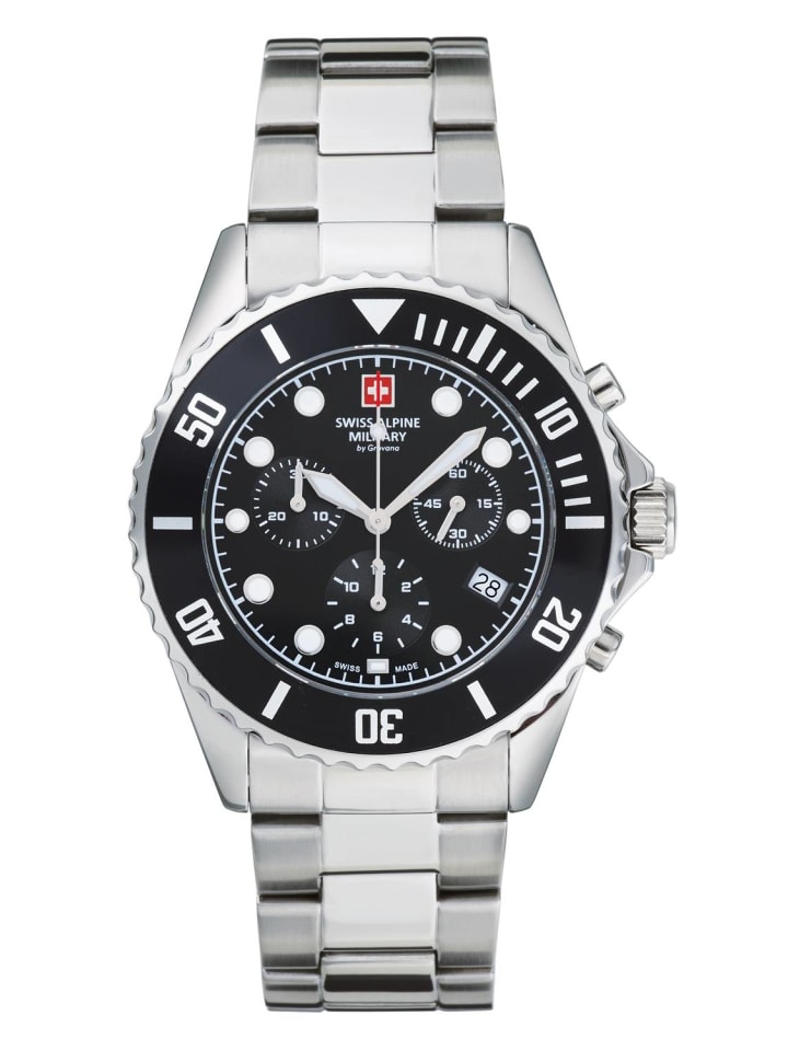 Swiss Alpine Military by Grovana Schweizer Uhr 7053. silberfarben in silber günstig kaufen onesize