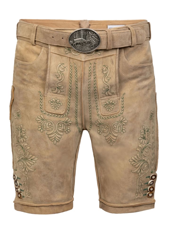 Edelnice Kurze Wildbock Lederhose Adam in natur günstig kaufen