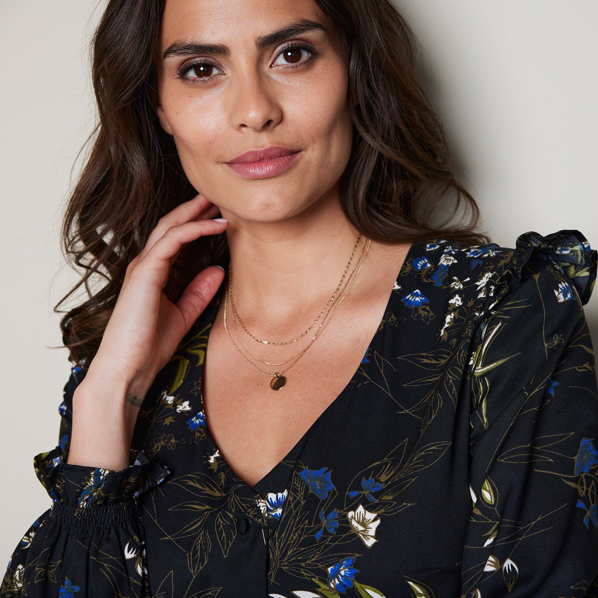 Robe imprimée col V