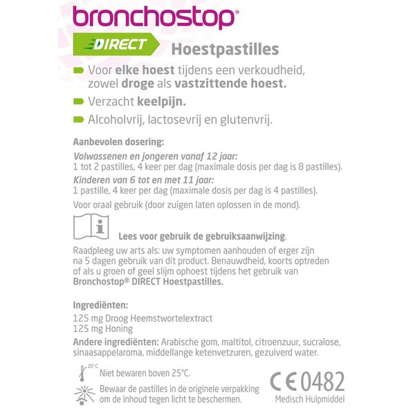 Bronchostop Direct Cough Lozenges with Honey Medical device - 20 pieces