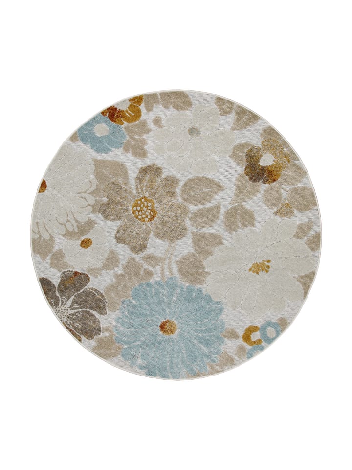 Wecon Home Outdoorteppich Beach Flower in beige, hellblau, gelb günstig kaufen