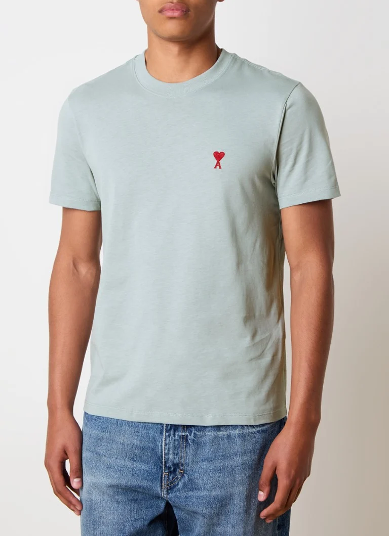 Tricou AMI Paris din bumbac organic cu logo