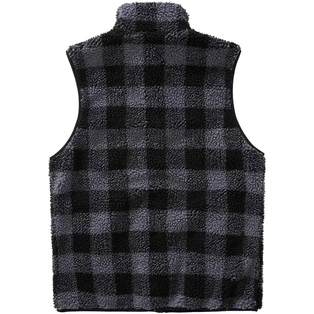 Teddyfleecce Weste schwarz-grau
