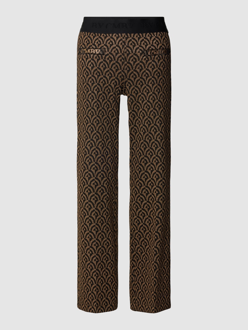Schlupfhose mit Allover-Muster Modell 'FAITH' in gold