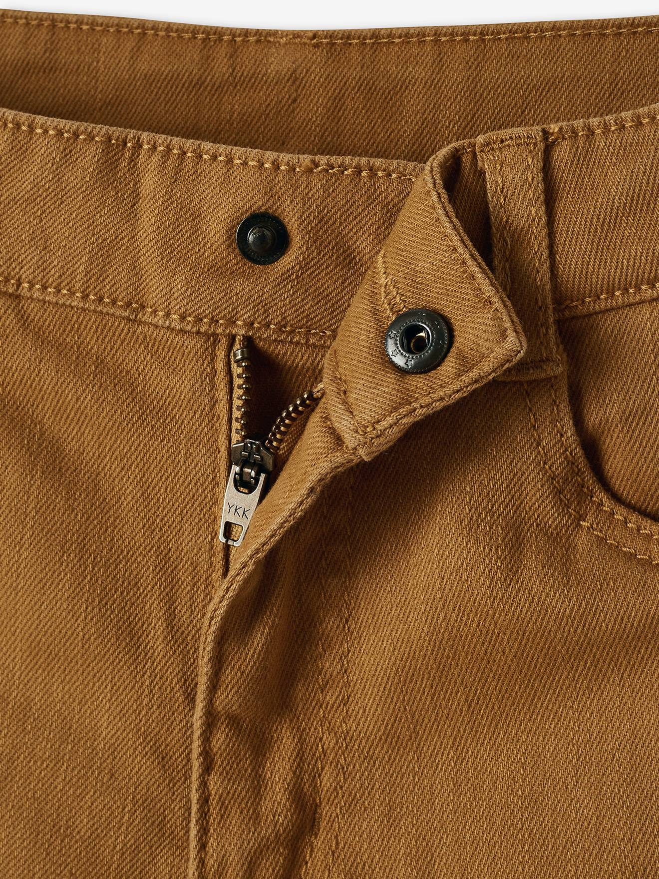 Ensemble tee-shirt rayé et bermuda en toile garçon marron