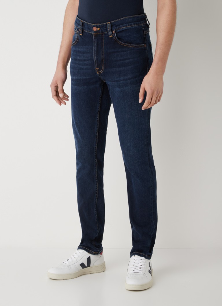 Nudie Jeans Lean Dean smart fit jeans with dark wash