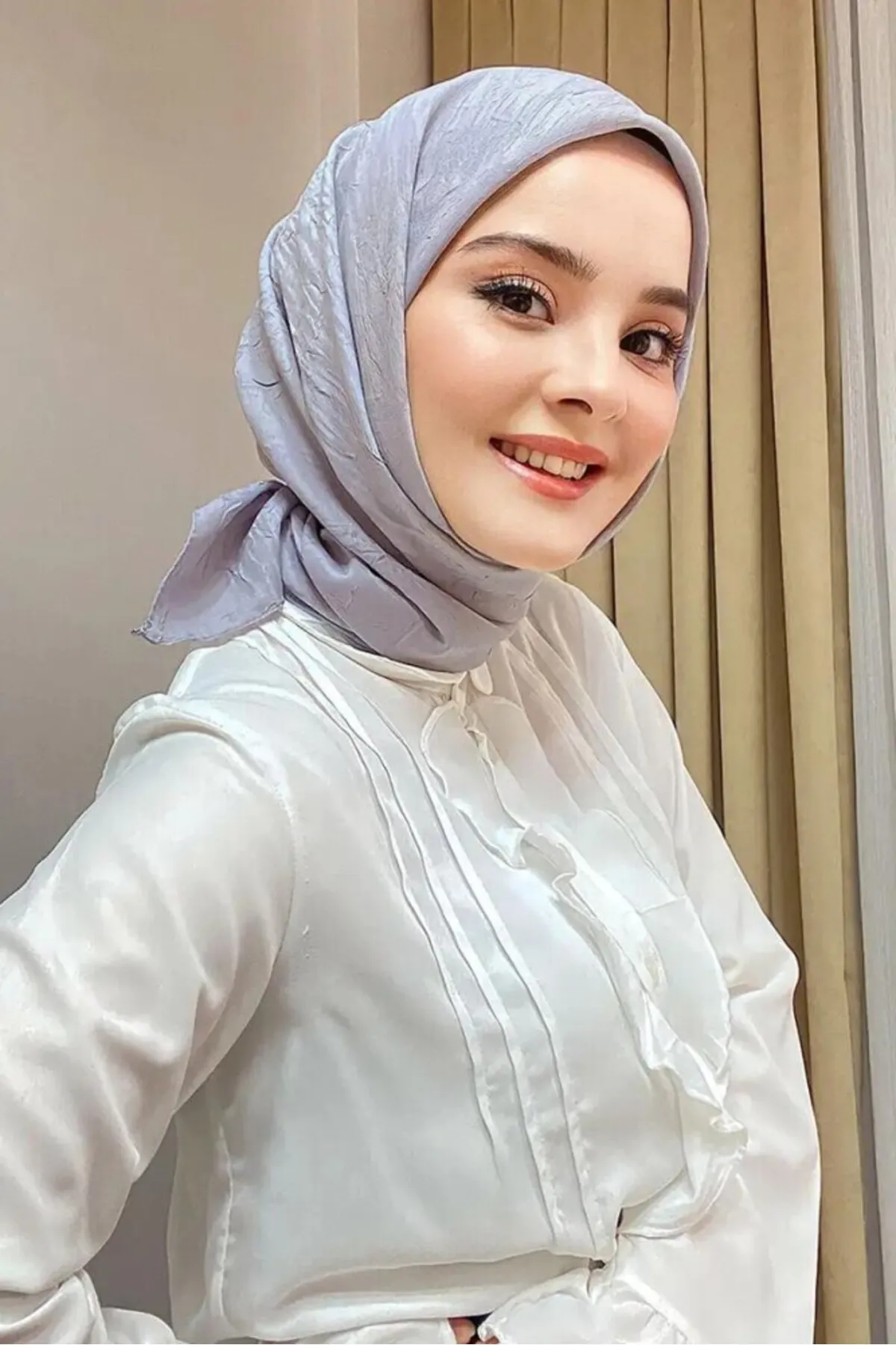 SOYTEMİZ  Hijab Damen-Schal aus Bio-Bambus, Grau