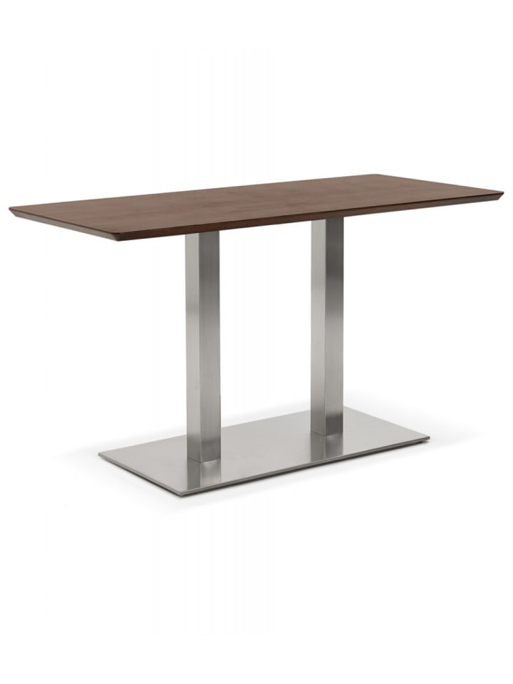 KADIMA DESIGN Esstisch Walnuss MDF mit Stahlgestell | 150x70x75 cm in Braun günstig kaufen